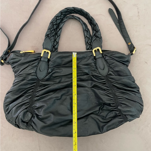 Bally Black Leather Ruched Handbag - Picture 15 of 16